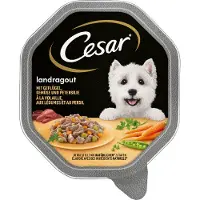 Cesar Økonomipakke porsjonsskåler 28 x 150 g - Country Kitchen med fjærkre og grønnsaker i delikat saus