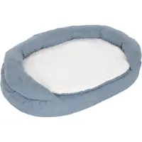 Zooplus Exclusive Oval Hundeseng Memory, Grå - L 117 x B 72 x H 24 cm