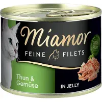 Miamor Fine Fileter 6 x 185 g - Tunfisk & grønnsaker i gelé