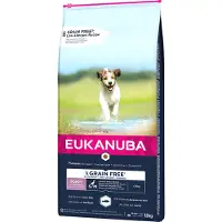 Eukanuba Grain Free Puppy Small / Medium Breed med laks - 2 x 12 kg