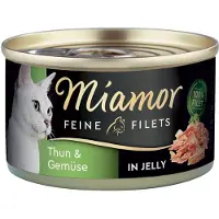 Miamor Økonomipakke Fine Fileter 24 x 100 g - Tunfisk & grønnsaker i gelé