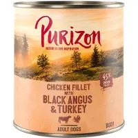 Purizon Original Adult 6 x 800 g - Kyllingfilet med Black Angus & Kalkun, søtpotet og tyttebær
