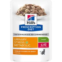 Hill's Pet Nutrition c/d Urinary Stress + Metabolic med kylling - 24 x 85 g