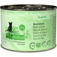Catz Finefood bokser 6 x 200 g - Storfekjøtt & And