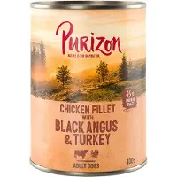 Purizon Økonomipakke Original 12 x 400 g - Kyllingfilet med Black Angus kalkun, søtpotet og tyttebær