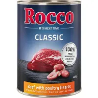 Rocco Økonomipakke Classic 12 x 400 g - Storfekjøtt med fjærkrehjerter