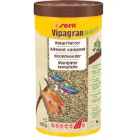 Sera Vipagran Nature, Akvariefisk, Tørr fiskemat, Granulat, Vitamin A, Vitamin B1, Vitamin B2, Vitamin C, Vitamin D3, Vitamin E, 41,3%, 5,5%