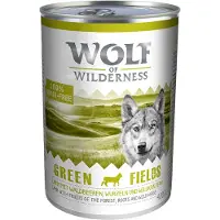 Wolf of Wilderness Økonomipakke Adult 24 x 400 g – Single Protein - Green Fields - Lam