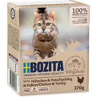 Bozita Tetra biter i saus 6 x 370 g - Kylling og kalkun