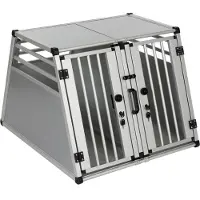 Zooplus Exclusive Biltransportbur AluRide dobbelt - Str. L: B 80 x L 92 x H 65 cm