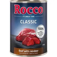 Rocco Økonomipakke Classic 12 x 400 g - Storfekjøtt med reinsdyr