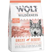 Wolf of Wilderness Adult "Great Desert" Kalkun - Kornfri - Sparepakke: 5 x 1 kg
