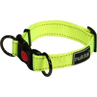 Rukka Bliss Neon Halsbånd, gul - Str. L: 45 - 70 cm Halsumfang, B 30 mm
