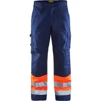 Blakläder Bukse varsel - Marineblå/orange - D92