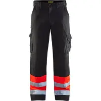 Blakläder Bukse varsel - Svart/Highvis rød - C46
