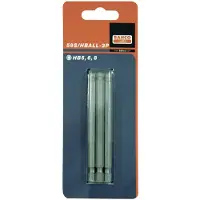 Bahco Standardspiss 1/4´´ For Sekskantede Skruer Med Kule 89 Mm 3 Enheter