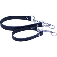 Alac Läderhalsband Halvstryp 1,8x60 Cm Svart