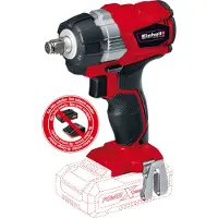 Einhell TE-CW 18Li, Slagtrekker, Sort, Rød, 1/2, 2900 RPM, 215 Nm, 4,027 m/s² - SOLO