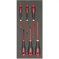 Bahco Insulated For Slotted And Phillips In Foam Tray 1-3 Fit&go 39 Mmx181 Mmx445 Mm Skrutrekkersett 6 Enheter