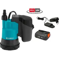 Gardena 2000/2, Batteri, 2 stang, 2000 l/t, Sort, Blå