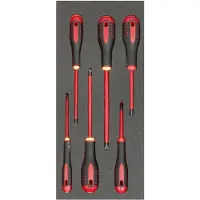 Bahco Insulated Slotted And Phillips In Foam Tray 1-3 Fit&go 45 Mmx181 Mmx445 Mm Skrutrekkersett 6 Enheter