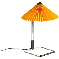 HAY LED-bordlampe Matin, gul/messing, høyde 38 cm