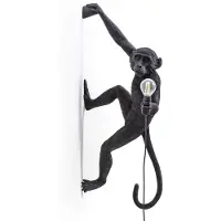 Seletti Monkey Lamp dekorativ vegglampe høyre svart