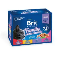 Brit Premium Cat Pouches Family Plate Poultry & Fish 12x100g