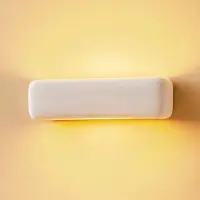 Sollux Vegglampe Noris opp/ned i hvit keramikk