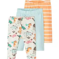 Name it Leggings - NbnOcean - 3-pack - Whitecap Grå - - 68 - Leggings