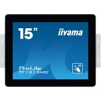 Iiyama ProLite TF1515MC-B2 - LED-skjerm - 15 - åpen ramme - berøringsskjerm - 1024 x 768 - TN - 350 cd/m² - 800:1 - 8 ms - HDMI, VGA, DisplayPort - svart