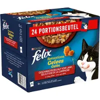 Felix 38 + 10 gratis! 48 x 85 g Latz våtfôr - "Sensations" Smaksmangfold fra landet i gelè