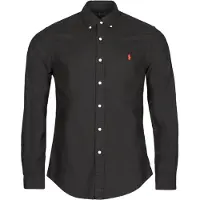 Ralph Lauren for man. 710772288001 Slim fit garment dyed black oxford shirt (XL), Casual, Cotton, Long sleeve