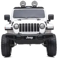 Leggodt Jeep Wrangler Rubicon 12V elektrisk bil, hvit