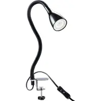 B.K. Licht Klemmelampe Lauri, svart, 3-trinns dimbar, GU10 LED 3 000 K