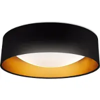 B.K. Licht LED-taklampe Kari, svart/gull, tekstil, 4000 K