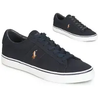 Ralph Lauren Ftw for man. 816749369002 Sayer navy canvas sneakers (47), Fabric, Flat, Laces, Casual