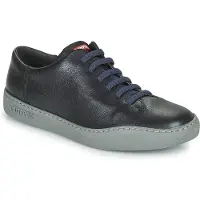 Camper for man. K100479-001 Peu Touring leather slippers black (39), Flat, Laces, Casual
