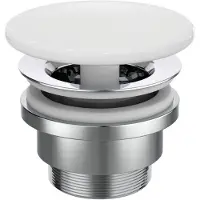 Ideal standard bundventil (tvangsåben) 72x72 mm i hvid