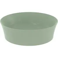 Ideal standard IPALYSS - Håndvask-Bowle 400x400x120 mm i salviegrøn, Uden hanehul, Uden overløb - Diamatec