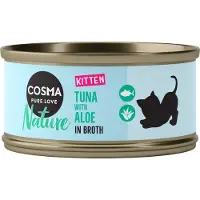 Cosma Økonomipakke Nature Kitten 24 x 70 g - Tunfisk med aloe vera