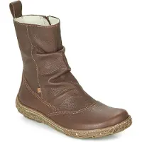 El naturalista for woman. 2N722312E505_012 Pleasant brown leather ankle boots (41), Flat, Zip, Casual