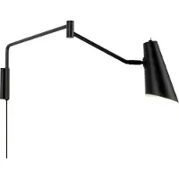 Dyberg Larsen Noa vegglampe med ledd, svart