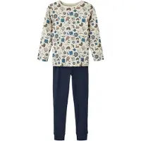 Name it Nightset Dark Sapphire Rays Pyjamas Med Lange Ermer