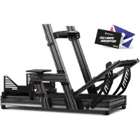 Next Level Racing F-GT Elite Aluminium Simulator Cockpit - Wheel Plate Edition - profesjonelt cockpit for racersimulatorer - i robust anodisert aluminium - enkel montering - mange justeringsmuligheter