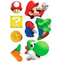 RoomMates Nintendo Super Mario Bros med Yoshi og Mario Wallstickers