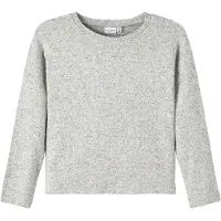 Name it Genser - Strikk - Noos - NkfVicti - Grey Melange - - 6 år (116) - Genser