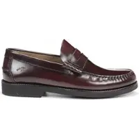 Fluchos for man. F0047_FLCK_BURD Stamford burgundy leather shoes (42), Casual, Maroon