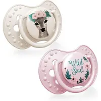 Lovi silikoniske dynamiske smokker WILD SOUL GIRL, 0-3 mnd., 2 stk., 22/882merg.