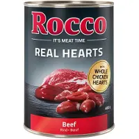 Rocco Økonomipakke Real Hearts 12 x 400 g - Kylling med hele kyllinghjerter